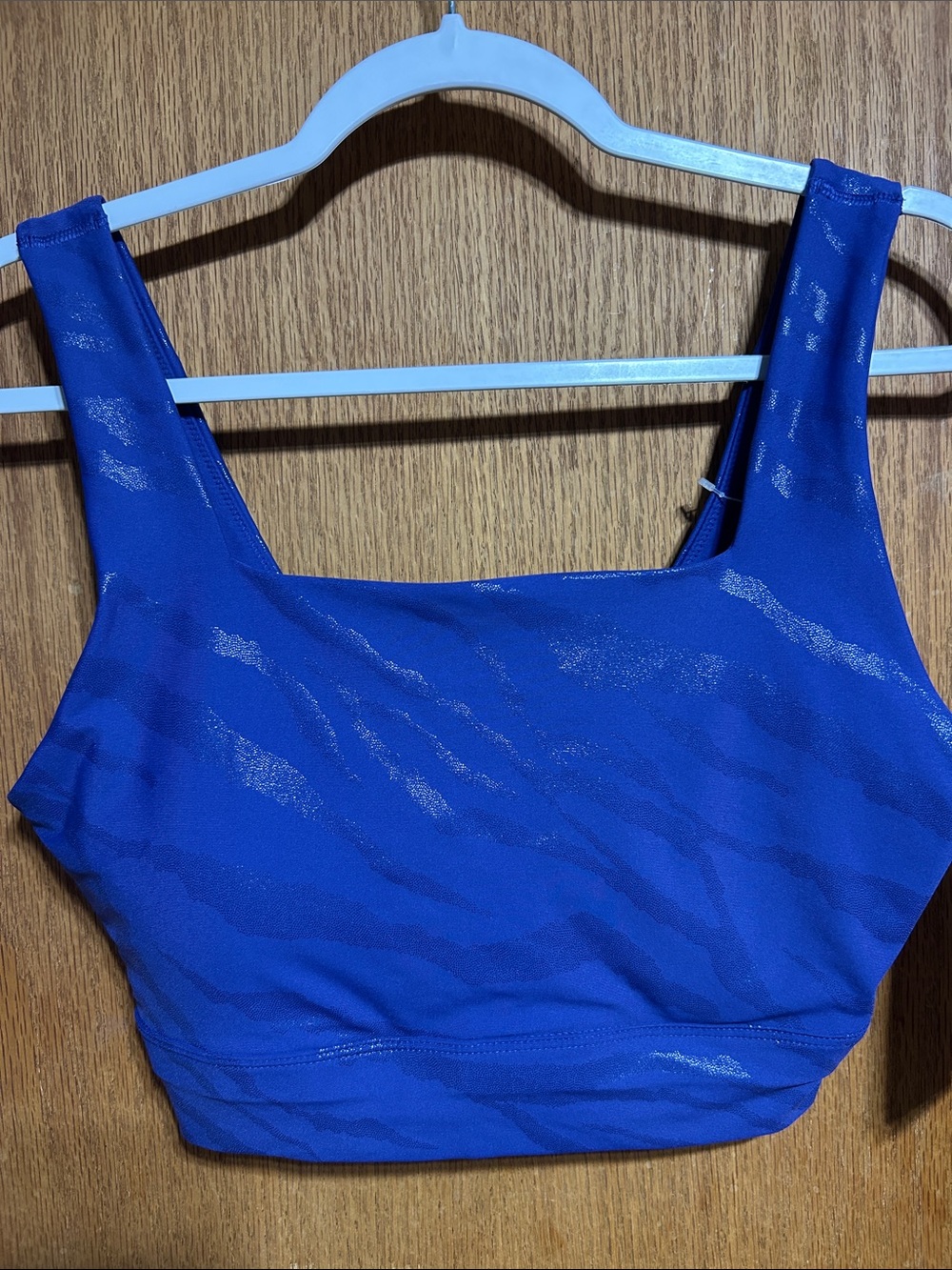 Royal Blue Shimmer Tank Sports Bra